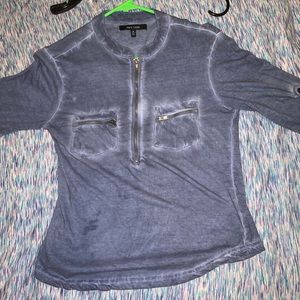 jean color shirt